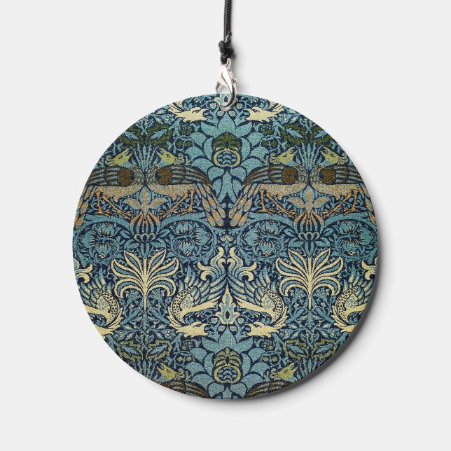 William Morris Peacock and Dragon Woven Design Wind Chime (Front)