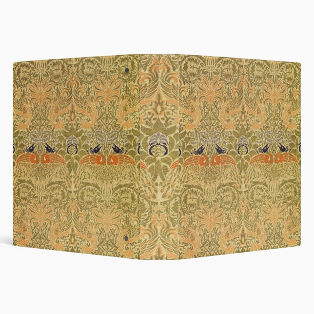 William Morris Peacock & Dragon Arts & Crafts 3 Ring Binder (Background)