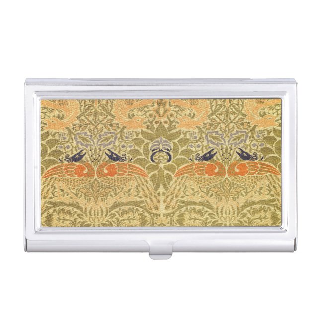 William Morris Peacock & Dragon Arts & Crafts Business Card Case (Front)
