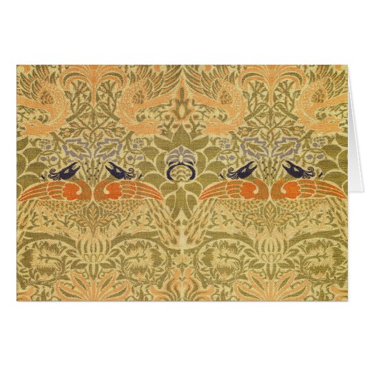 William Morris Peacock & Dragon Arts & Crafts Cards (Front Horizontal)