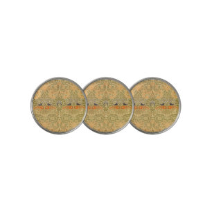 William Morris Peacock & Dragon Arts & Crafts Golf Ball Marker