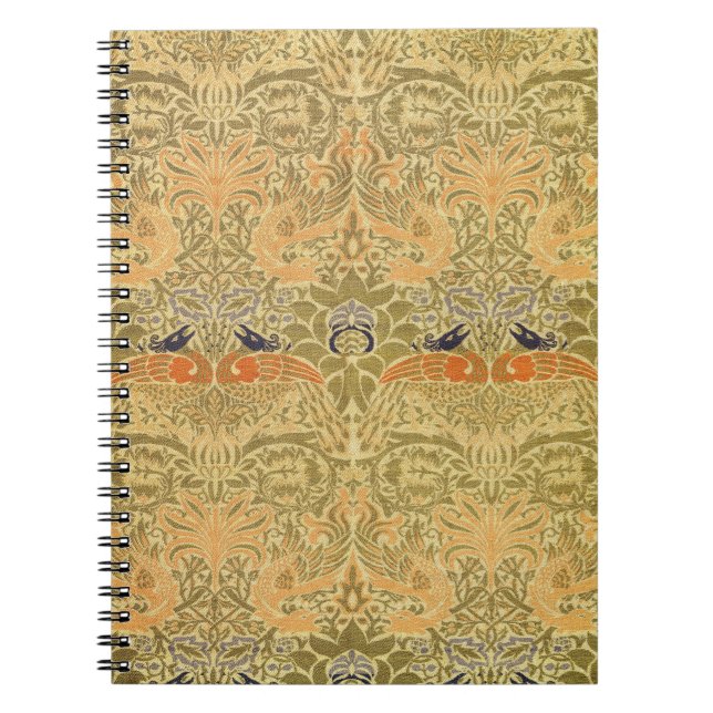 William Morris Peacock & Dragon Arts & Crafts Notebook (Front)