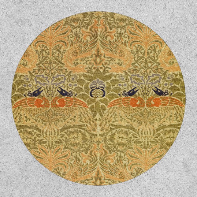 William Morris Peacock & Dragon Arts & Crafts Patch (Front)