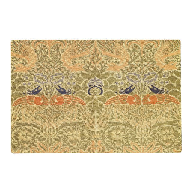 William Morris Peacock & Dragon Arts & Crafts Placemat (Front)