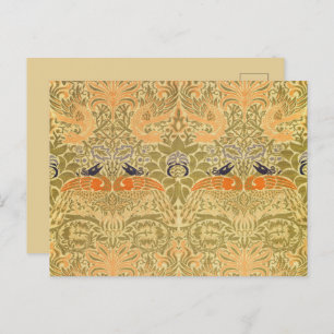 William Morris Peacock & Dragon Arts & Crafts Postcard