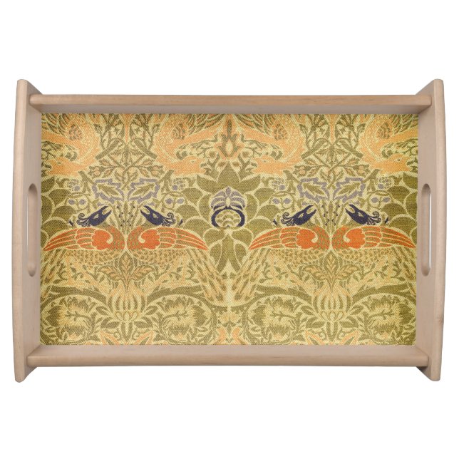 William Morris Peacock & Dragon Arts & Crafts Serving Tray (Front)
