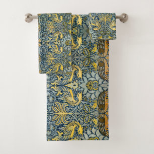 William Morris Peacock Dragon Classic Bath Towel Set