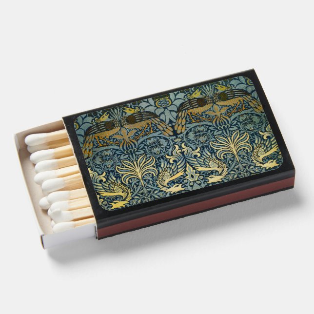 William Morris Peacock Dragon Classic Matchboxes (Front Open)
