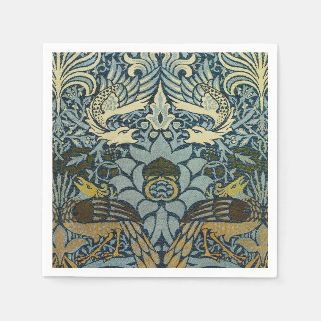 William Morris Peacock Dragon Classic Napkins (Front)