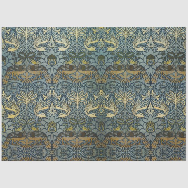 William Morris Peacock Dragon Classic Tissue Paper (Front)