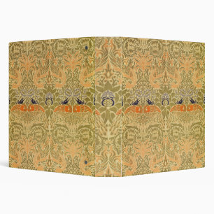 William Morris Peacock Dragon Vintage Arts Crafts 3 Ring Binder