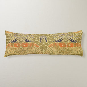 William Morris Peacock Dragon Vintage Arts Crafts Body Pillow