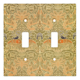 William Morris Peacock Dragon Vintage Arts Crafts Light Switch Cover