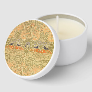 William Morris Peacock Dragon Vintage Arts Crafts  Mini Candle Favors