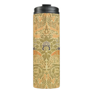William Morris Peacock Dragon Vintage Arts Crafts Thermal Tumbler