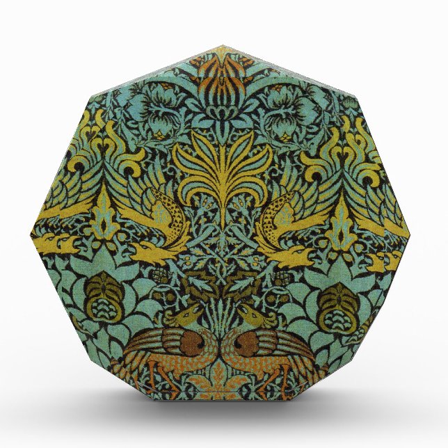 William Morris Peacock Dragon Wallpaper  Acrylic Award (Front)