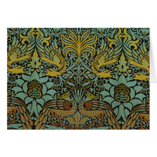 William Morris Peacock Dragon Wallpaper Cards (Front Horizontal)