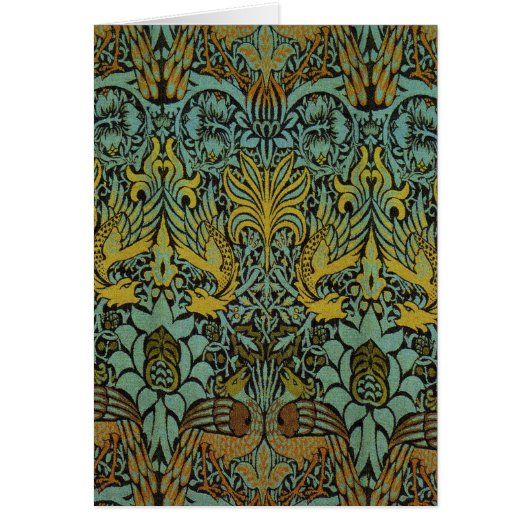William Morris Peacock Dragon Wallpaper Cards (Front)