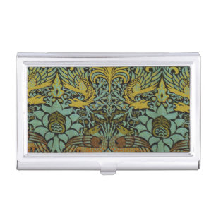 William Morris Peacock Dragon Wallpaper Case For Business Cards
