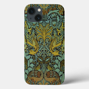 William Morris Peacock Dragon Wallpaper iPhone 13 Case
