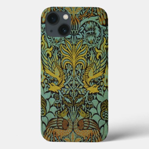 William Morris Peacock Dragon Wallpaper  iPhone 13 Case