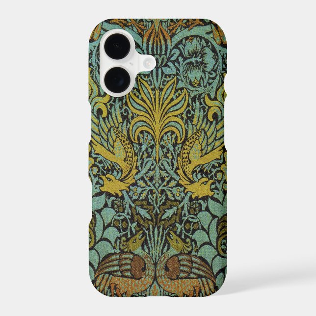 William Morris Peacock Dragon Wallpaper  Case-Mate iPhone Case (Back)