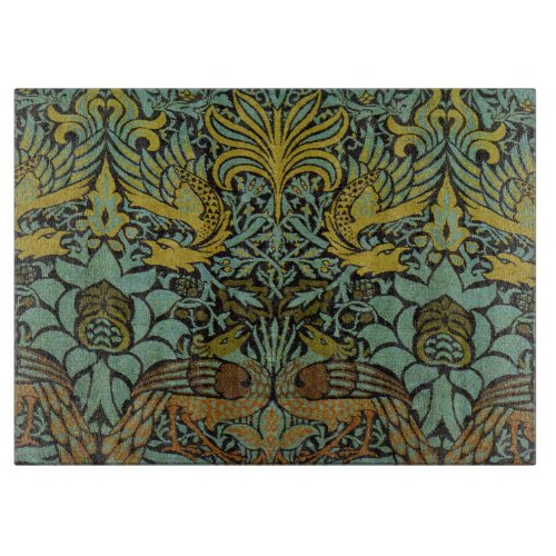 William Morris Peacock Dragon Wallpaper  Cutting Board