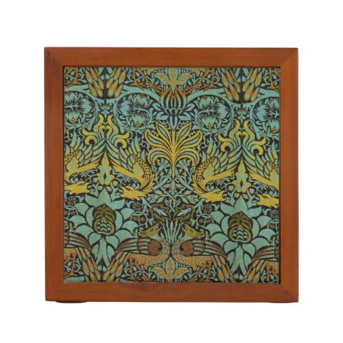 William Morris Peacock Dragon Wallpaper  Desk Organizer