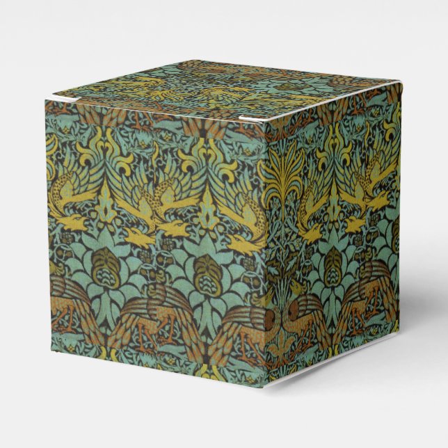 William Morris Peacock Dragon Wallpaper  Favor Boxes (Front Side)