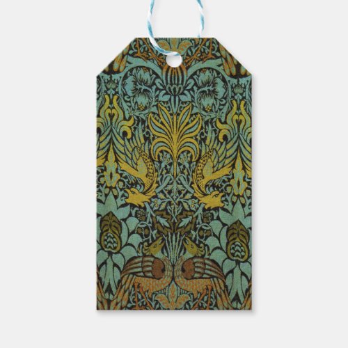 William Morris Peacock Dragon Wallpaper  Gift Tags