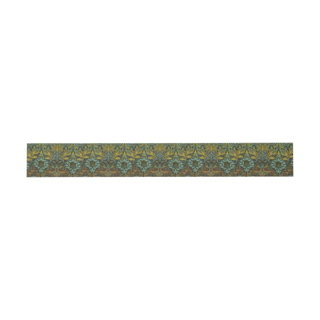 William Morris Peacock Dragon Wallpaper  Invitation Belly Band (Flat)