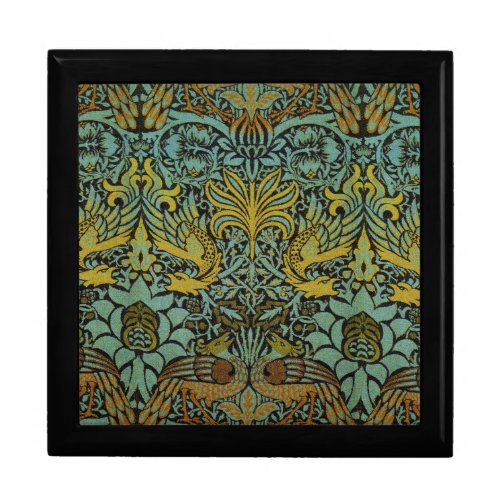 William Morris Peacock Dragon Wallpaper  Jewelry Box