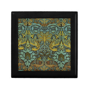 William Morris Peacock Dragon Wallpaper Keepsake Box