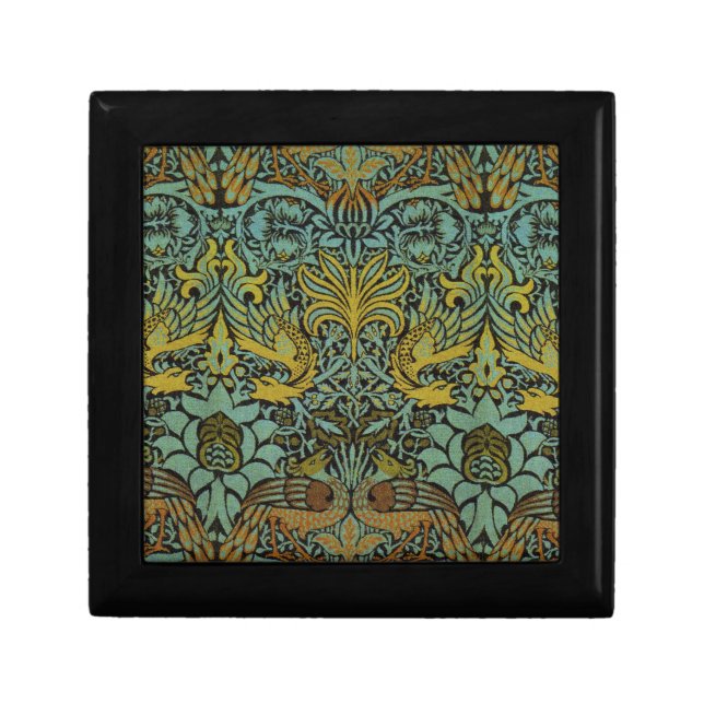 William Morris Peacock Dragon Wallpaper  Keepsake Box (Front)