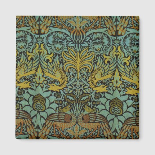 William Morris Peacock Dragon Wallpaper  Magnet