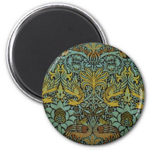 William Morris Peacock Dragon Wallpaper  Magnet