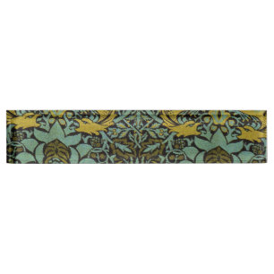 William Morris Peacock Dragon Wallpaper Nameplate