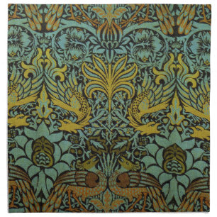 William Morris Peacock Dragon Wallpaper Napkin