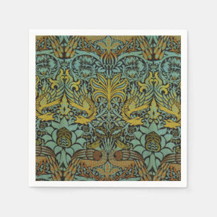 William Morris Peacock Dragon Wallpaper  Napkins