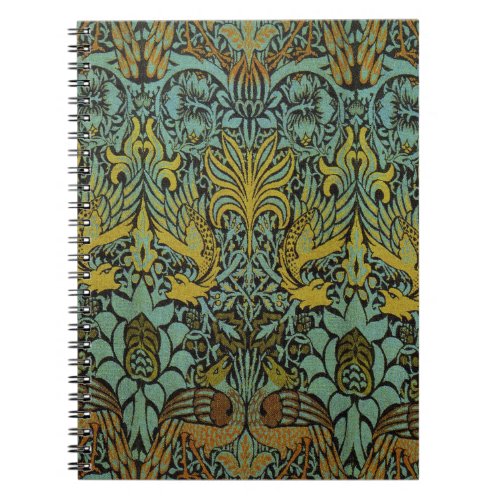 William Morris Peacock Dragon Wallpaper  Notebook