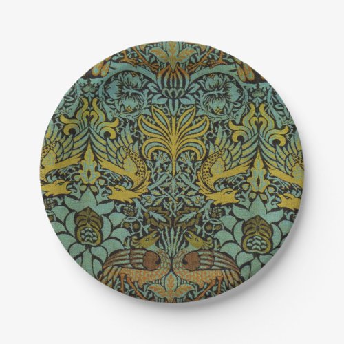 William Morris Peacock Dragon Wallpaper  Paper Plates