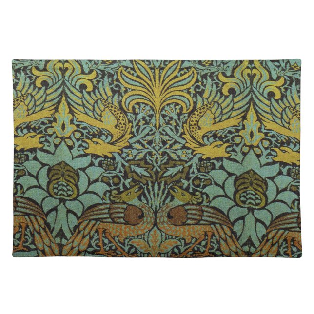 William Morris Peacock Dragon Wallpaper  Placemat (Front)