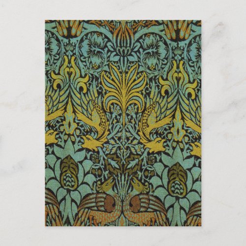 William Morris Peacock Dragon Wallpaper  Postcard