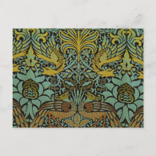 William Morris Peacock Dragon Wallpaper Postcard