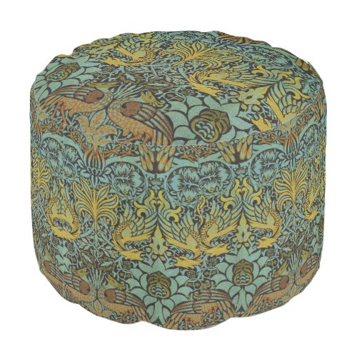 William Morris Peacock Dragon Wallpaper  Pouf