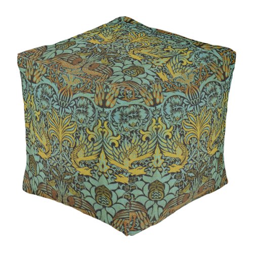 William Morris Peacock Dragon Wallpaper  Pouf