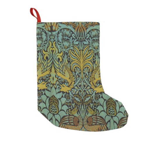 William Morris Peacock Dragon Wallpaper  Small Christmas Stocking