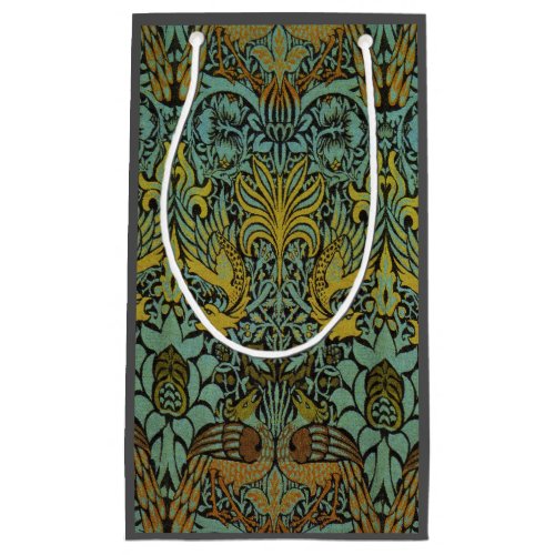 William Morris Peacock Dragon Wallpaper  Small Gift Bag