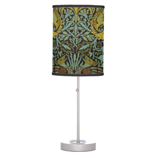 William Morris Peacock Dragon Wallpaper  Table Lamp