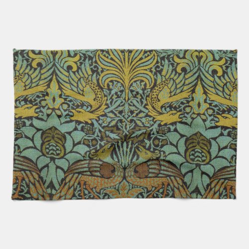 William Morris Peacock Dragon Wallpaper  Towel
